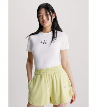 Calvin Klein T-shirt de algodão com monograma branco - Esdemarca