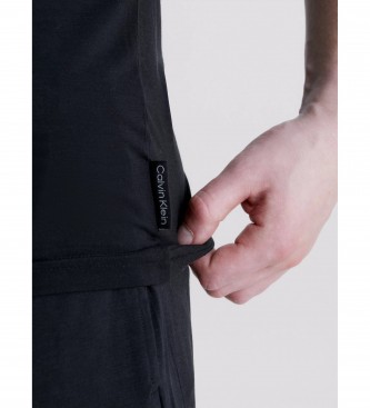 Calvin Klein Ultra Soft zgornji del pižame črne barve