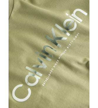Calvin Klein T-shirt com logtipo Diffused verde