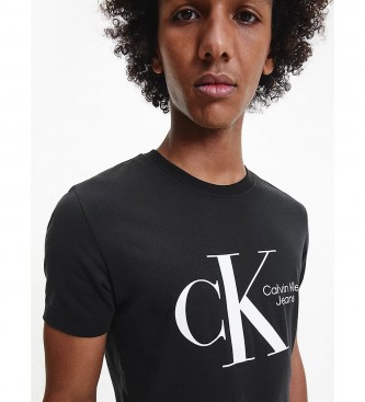 Calvin Klein T-shirt nera Dynamic CK Center Chest