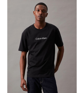 Calvin Klein T-shirt nera con logo dell'eroe