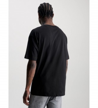 Calvin Klein Logo-Relaxed-T-Shirt schwarz