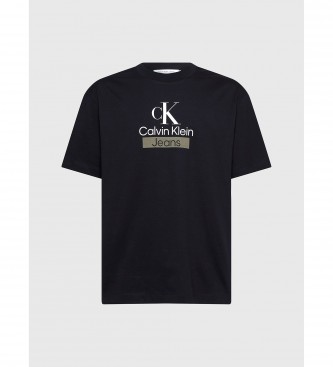 Calvin Klein T-shirt relaxada com logtipo preto