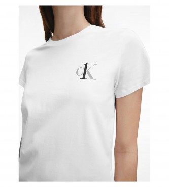 Calvin Klein T-shirt girocollo bianca a maniche corte