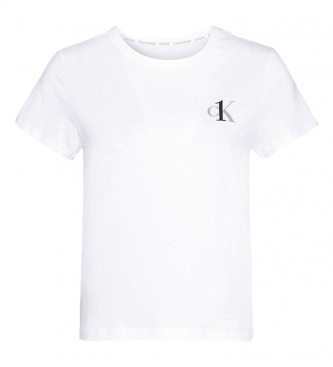 Calvin Klein T-shirt à col ras du cou et à manches courtes, blanc 