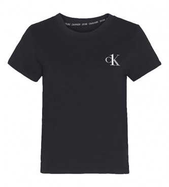 Calvin Klein T-shirt girocollo nera a maniche corte
