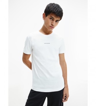 Calvin Klein Maglietta Micro Branding Essentials bianca