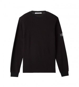 Calvin Klein Jeans Monogram Badge Waffle T-shirt black