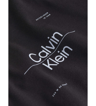 Calvin Klein T-shirt com logtipo Optic Line preto