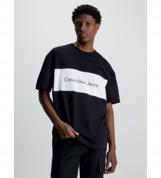 Calvin Klein T-shirt relaxada com blocos de cores preta