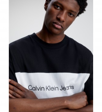 Calvin Klein Afslappet Colour Block T-shirt sort