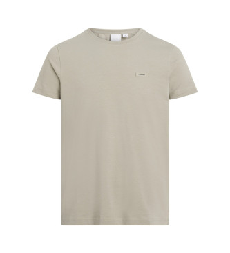 Calvin Klein Beigefarbenes T-Shirt mit schmaler Passform