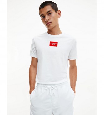 Calvin Klein Jeans Camiseta Slim De Algodón Orgánico blanco
