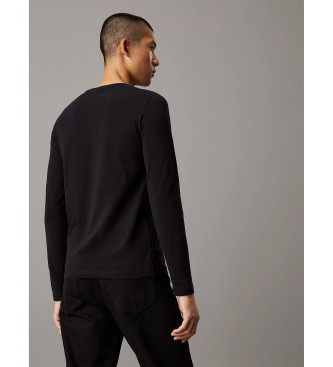 Calvin Klein Long sleeve slim fit t-shirt black