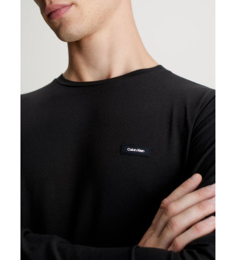 Calvin Klein Long sleeve slim fit t-shirt black