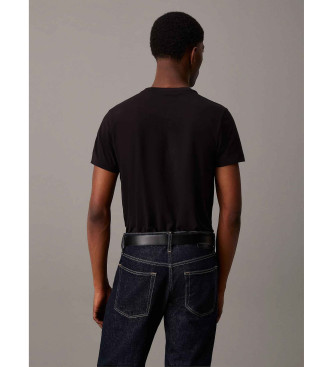 Calvin Klein Stretch-T-Shirt mit schmaler Passform schwarz