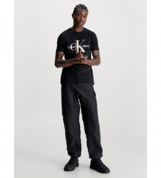 Calvin Klein T-shirt sottile nera con logo