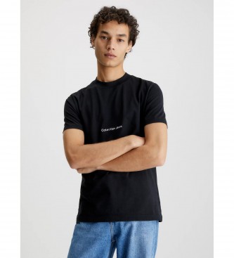 Calvin Klein T-shirt sottile con logo nera