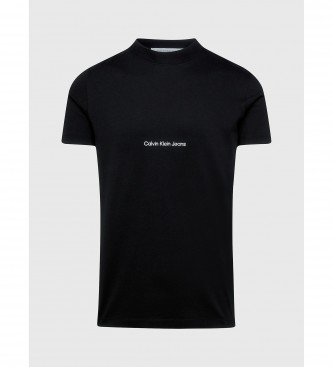 Calvin Klein T-shirt sottile con logo nera