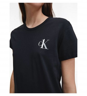 Calvin Klein Camisón manga corta negro