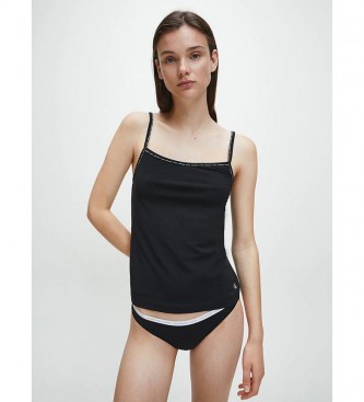 Calvin Klein Pacote de 2 camisetas pretas de lingerie Pajama Lingerie