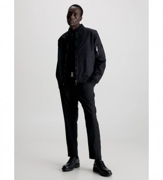 Calvin Klein Črna bombažna jakna iz satena