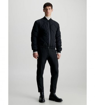 Calvin Klein Casaco de bombardeiro com acolchoado preto