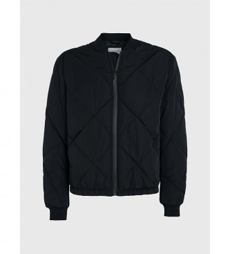 Calvin Klein Signature Quilt Bomber Jacket noir
