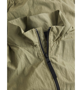 Calvin Klein Zielona kurtka z marszczonego nylonu z recyklingu