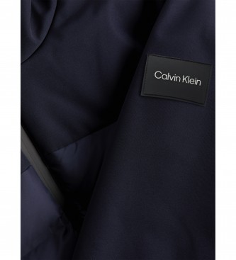 Calvin Klein Jacket Mix Media Quilt navy