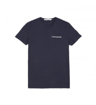 Calvin Klein Peito Institucional Marinha de T-shirt Slim