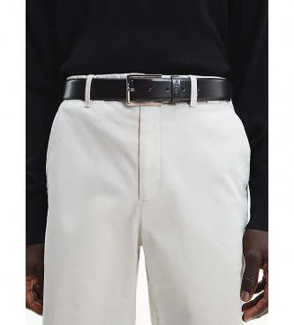 Calvin Klein Cinturón de piel Bombed negro