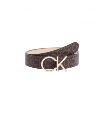 Calvin Klein Cintura Re-Lock Logo marrone