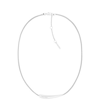 Calvin Klein Elongated drops necklace grey