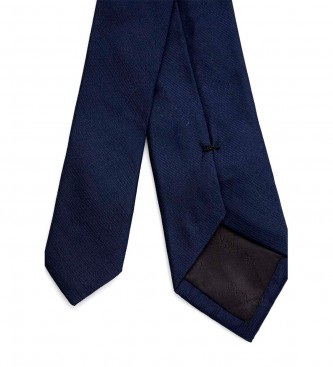 Calvin Klein Ricca cravatta in seta blu scuro