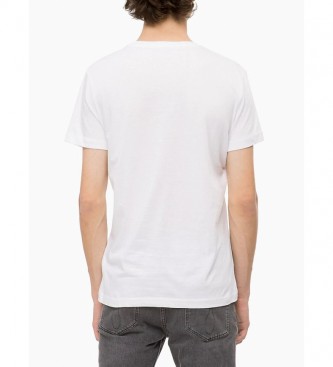 Calvin Klein Core Institucional Logotipo Slim T-shirt branca