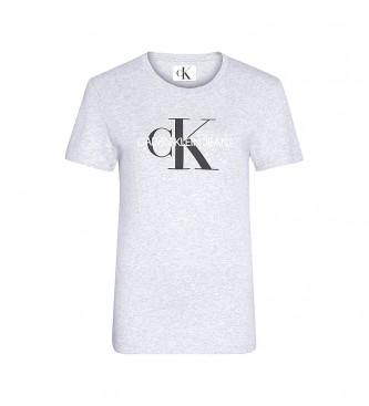 Calvin Klein Camiseta Core Monogram Logo Regular Fit gris