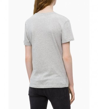 Calvin Klein T-shirt com o Logotipo do Monograma Principal Cinzento Regular Fit