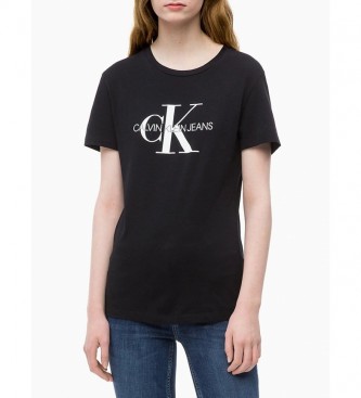 Calvin Klein T-shirt noir avec logo du monogramme du noyau