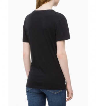 Calvin Klein Camiseta Core Monogram Logo Regular Fit negro
