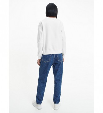 Calvin Klein Jeans Sudadera Monograma Blanco