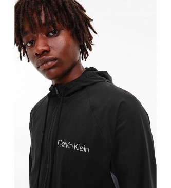 Calvin Klein Giacca a vento nera con cappuccio