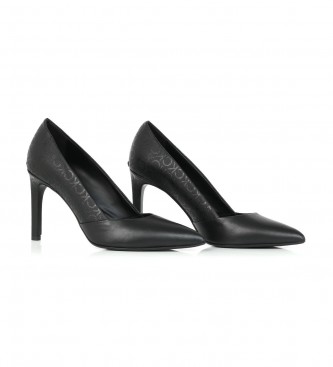Calvin Klein Ess Stiletto Pump chaussures en cuir noir -Hauteur du talon 9cm