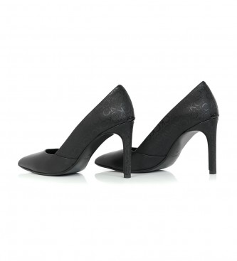 Calvin Klein Ess Stiletto Pump sapatos de couro preto -Altura do salto 9cm