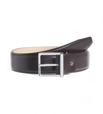 Calvin Klein Bruine riem van vast leer