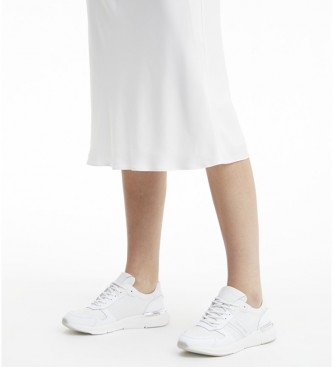 Calvin Klein Flexi Runner ténis de couro branco
