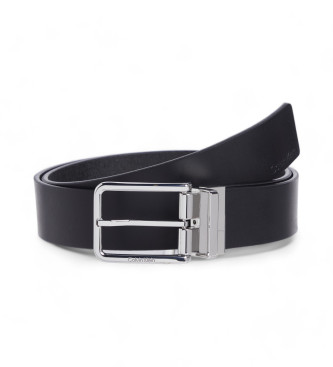 Calvin Klein Geschenkset met leren riem met twee gespen zwart