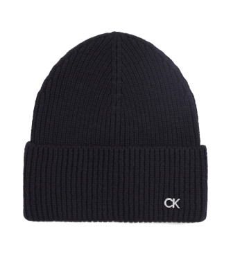 Calvin Klein Gorro de punto de mezcla de cashmere y lana negro