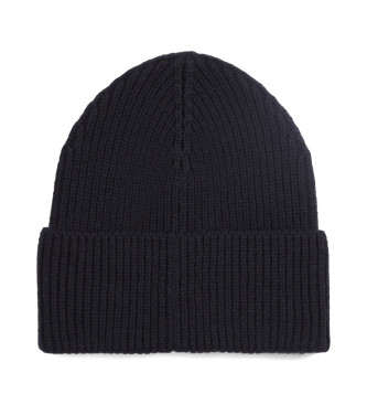 Calvin Klein Cashmere and wool blend knitted beanie black