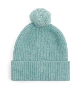 Calvin Klein Bonnet tricot doux avec pompon bleu